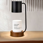 Tafellamp Japandi Hout & Metaal – Minimalistische Dimbare Sfeerlamp