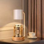 Tafellamp Japandi Hout & Metaal – Minimalistische Dimbare Sfeerlamp