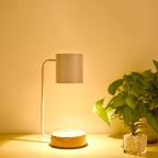 Tafellamp Japandi Hout & Metaal – Minimalistische Dimbare Sfeerlamp