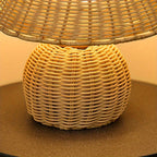 Bureaulamp Bamboe Gevlochten – Boho USB Sfeerlamp voor Bureau & Nachtkastje