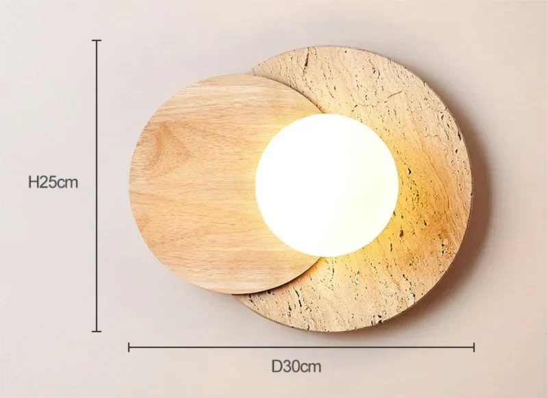 Wabi-Sabi Stone Wall Lamp | Modern Natural Texture Design