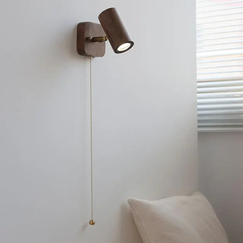 Arlo Wall Lamp | Retro Walnut LED Spotlight