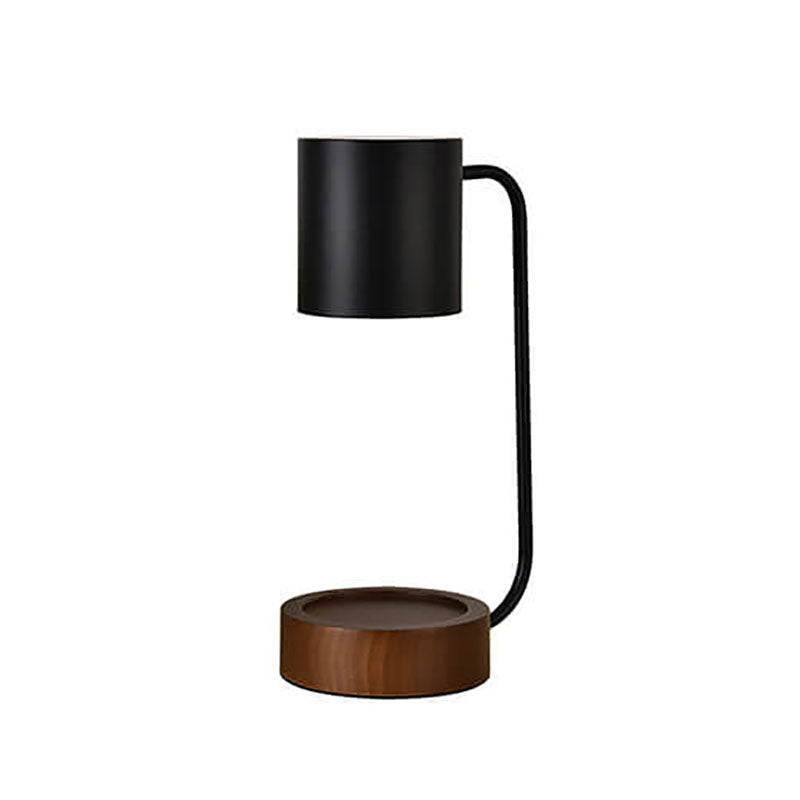 Tafellamp Japandi Hout & Metaal – Minimalistische Dimbare Sfeerlamp