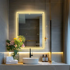 LuvoGlow | LED Bathroom Mirror | Frameless Dimmable with Anti-Fog