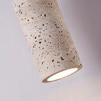 Hanglamp Travertijn & Hout – Wabi-Sabi Japandi Pendel voor Slaapkamer
