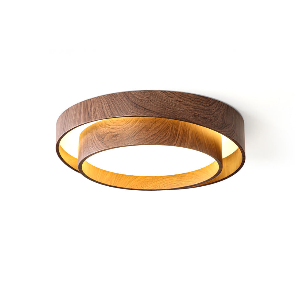 Vaako Ceiling Lamp | Walnut Finish LED Ceiling Light