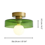 Plafondlamp Bauhaus – Minimalistische Plafonnière met Messing & Glas voor Hal & Slaapkamer